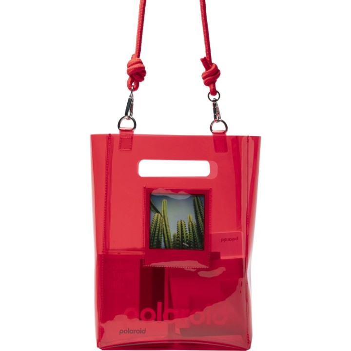 Polaroid Bolsa Tipo Cubo de TPU Transparente 100% Reciclado Roja