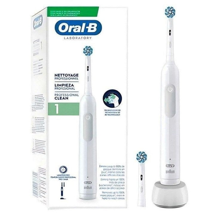Cepillo Eléctrico Oral-B Pro 1 Blanco con Tecnología 3D Limpieza Profesional