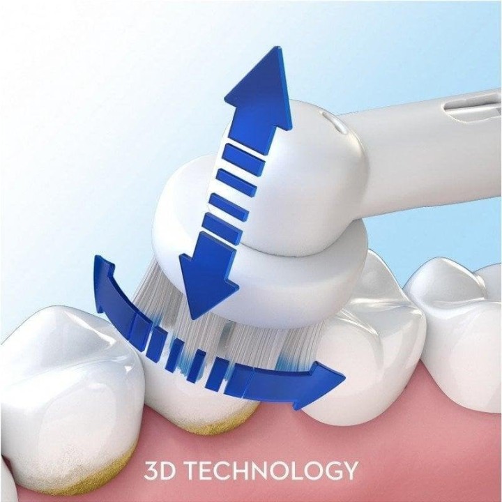 Cepillo Eléctrico Oral-B Pro 1 Blanco con Tecnología 3D Limpieza Profesional