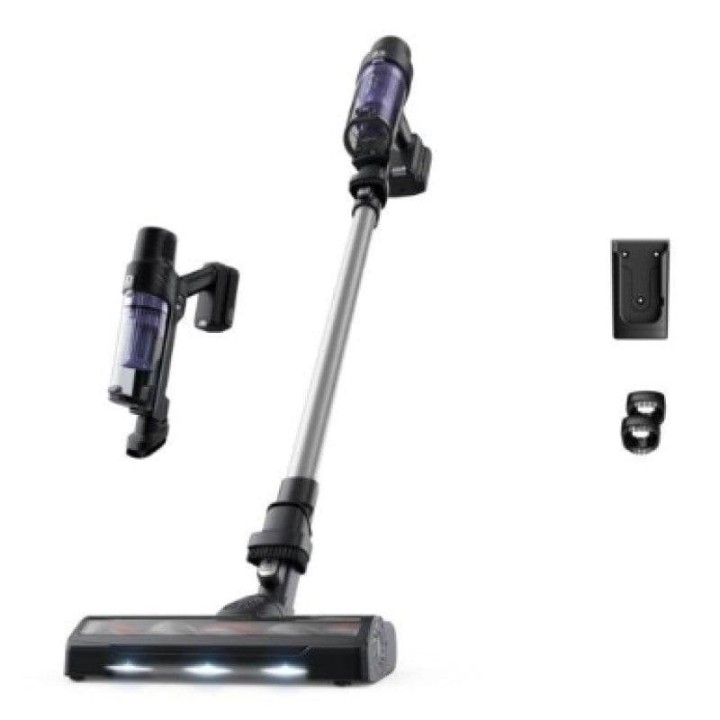 Rowenta RH6A21WO Aspiradora De Pie/Escoba Eléctrica 2 en 1 Batería Secar Sin bolsa 140W Inox/Violeta