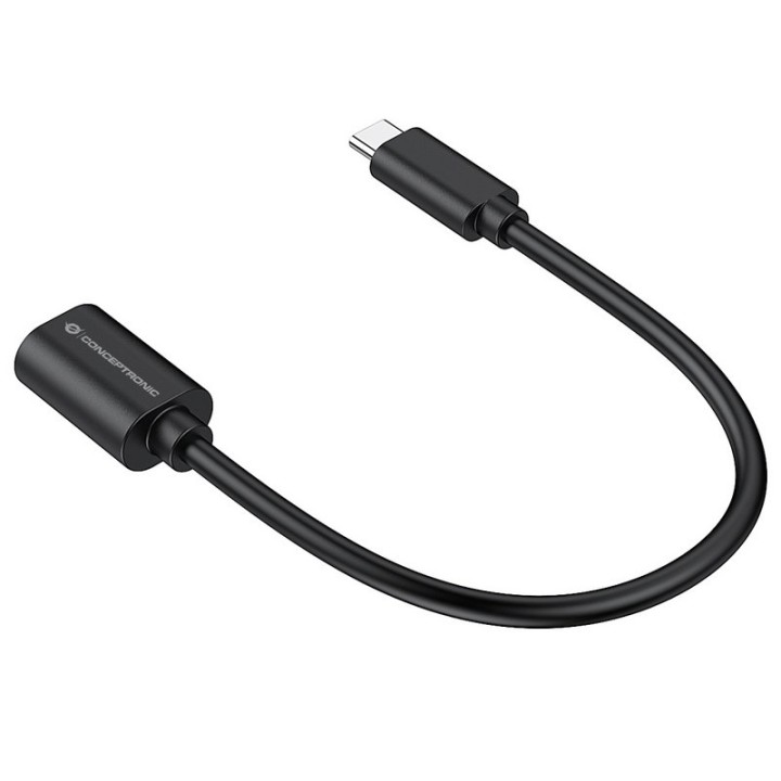 Conceptronic ABBY11B Adaptador USB-C a USB-A 3.2 Gen 1 OTG 20cm Negro Pack 2 Unidades