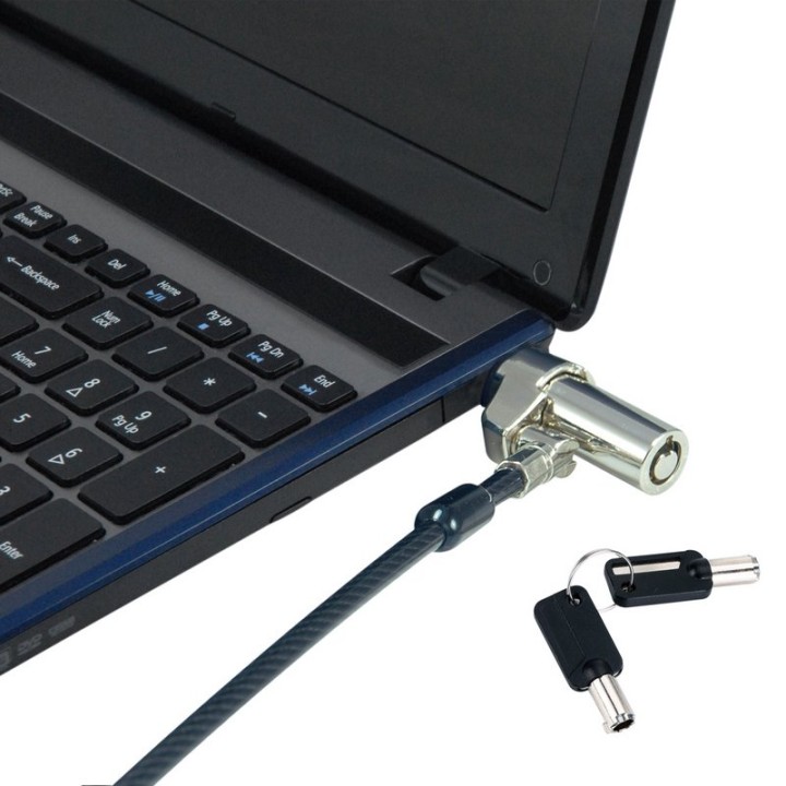 Conceptronic Candado con Llave para Portátil Nano Lock Slot 1.8m Negro