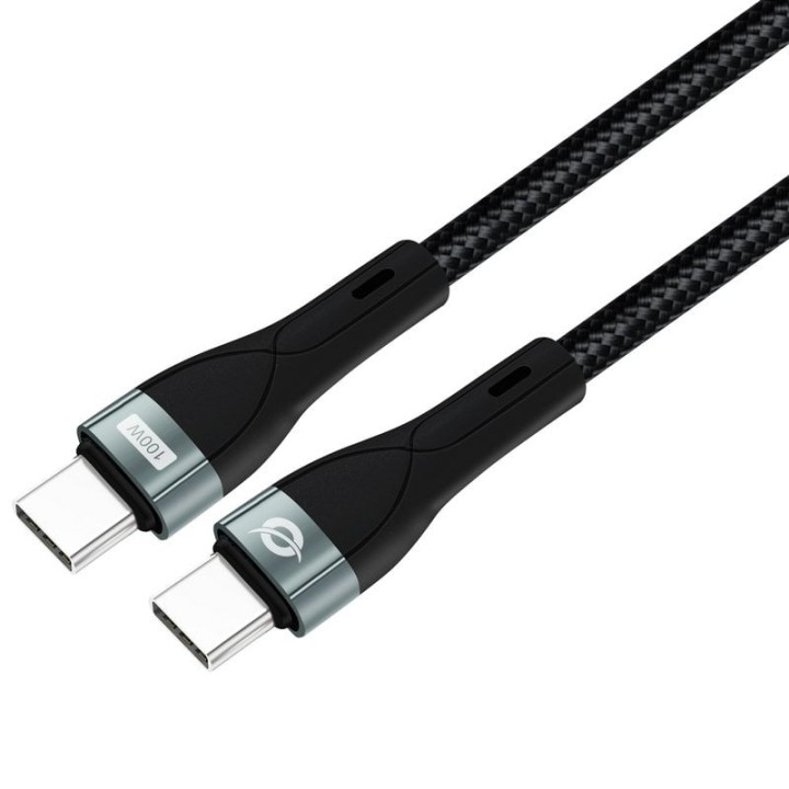 Conceptronic Cable de Carga Rápida USB-C PD 3.0 100W 20V/5A 480Mbps con Chipset E-Mark 1.2m Negro