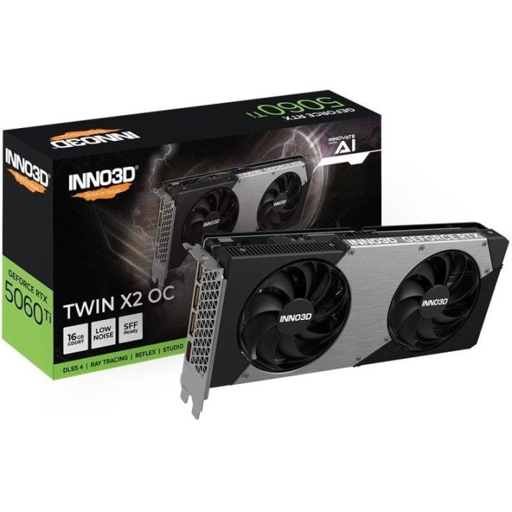 INNO3D GeForce RTX 5060 Ti TWIN X2 OC 16GB GDDR7 Reflex 2 RTX AI DLSS4