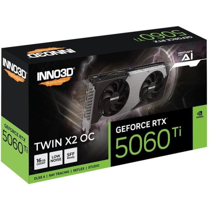 INNO3D GeForce RTX 5060 Ti TWIN X2 OC 16GB GDDR7 Reflex 2 RTX AI DLSS4