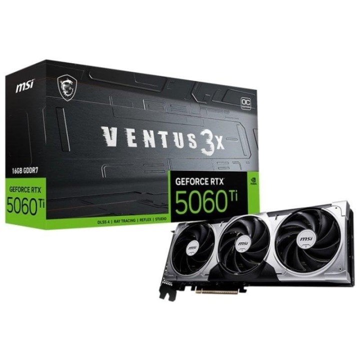 MSI GeForce RTX 5060 Ti VENTUS 3X OC 16GB GDDR7 Reflex 2 RTX AI DLSS4