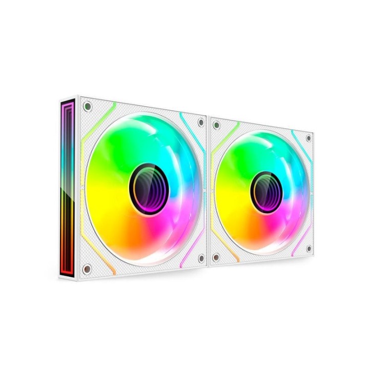 Mars Gaming Mf-3dprox2 Kit 2x Ventiladores Pwm Fdb 120mm Argb Triple Infinity Mirror 360° Blanco