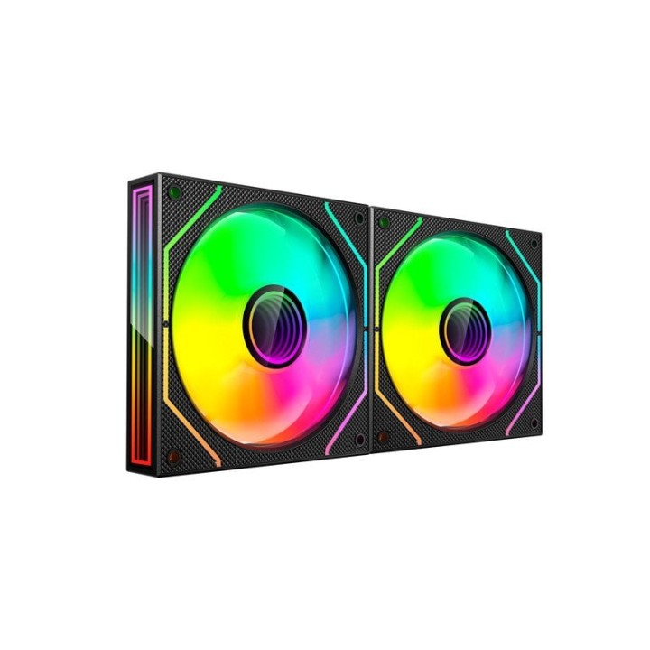 Mars Gaming Mf-3dprox2 Kit 2x Ventiladores Pwm Fdb 120mm Argb Triple Infinity Mirror 360° Negro