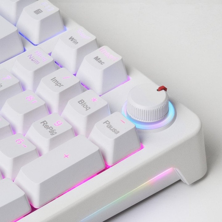 Mars Gaming Mkpro Teclado Mecánico Rgb Chroma Antighosting Switch Azul Español Blanco