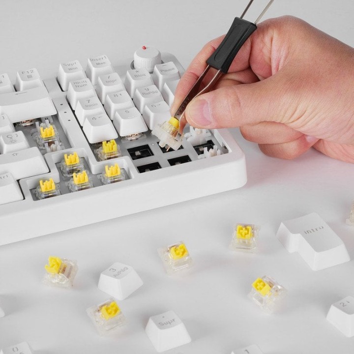 Mars Gaming Mkpro Teclado Mecánico Rgb Chroma Antighosting Switch Azul Español Blanco