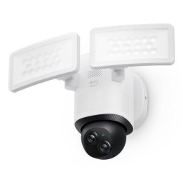 Eufy Security Floodlight Camera E340 con Cable Giro de 360° e Inclinación Grabación Ininterrumpida Cámara Doble