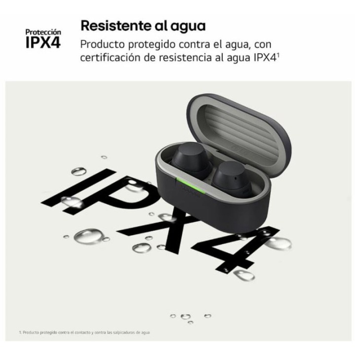LG xboom Buds Auriculares Bluetooth con Cancelación Activa de Ruido Negros