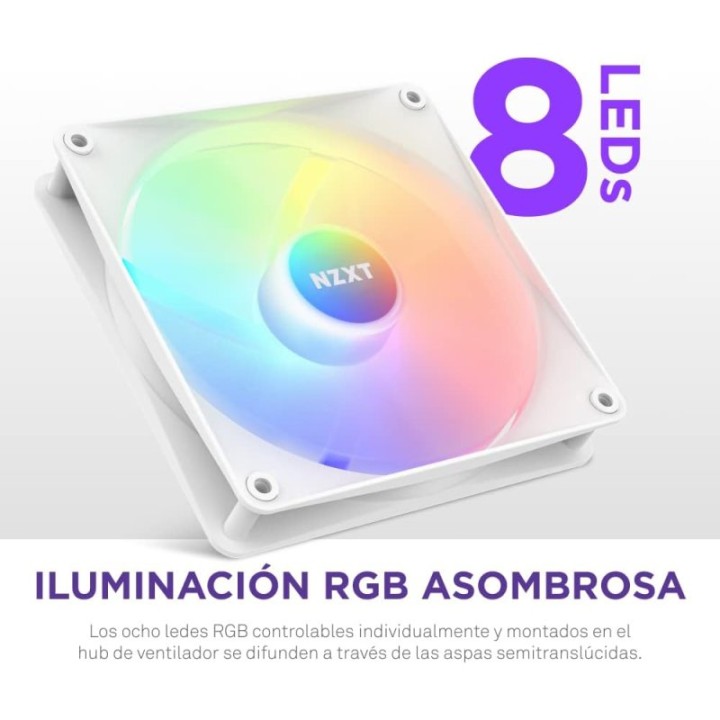 NZXT F140 Core RGB Ventilador Suplementario 140mm Blanco