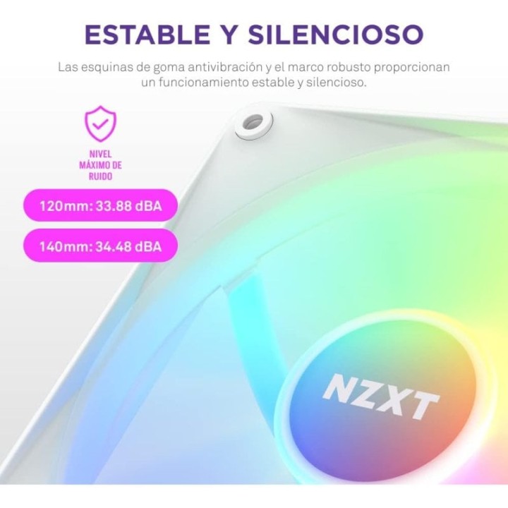 NZXT F140 Core RGB Ventilador Suplementario 140mm Blanco