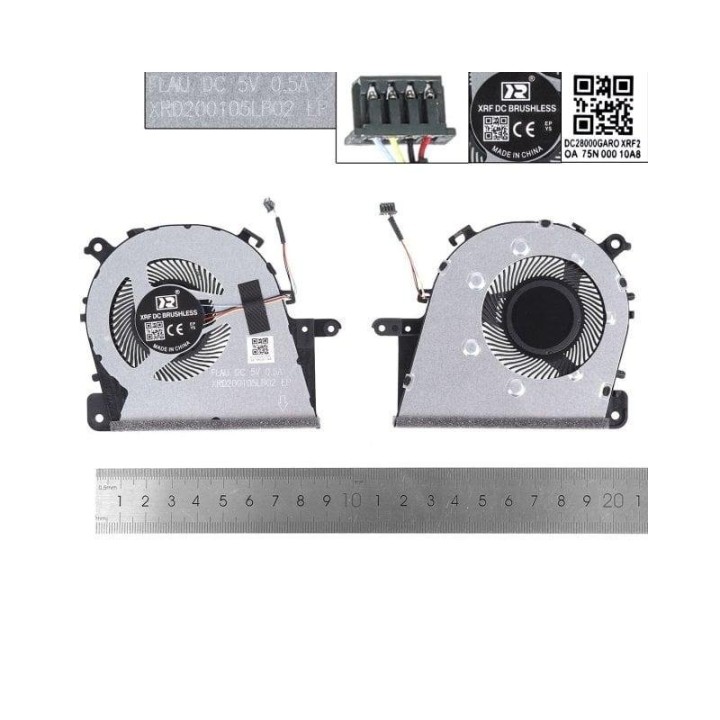 Ventilador para portátil Lenovo IdeaPad 3 14IML05 S145-14 Blanco