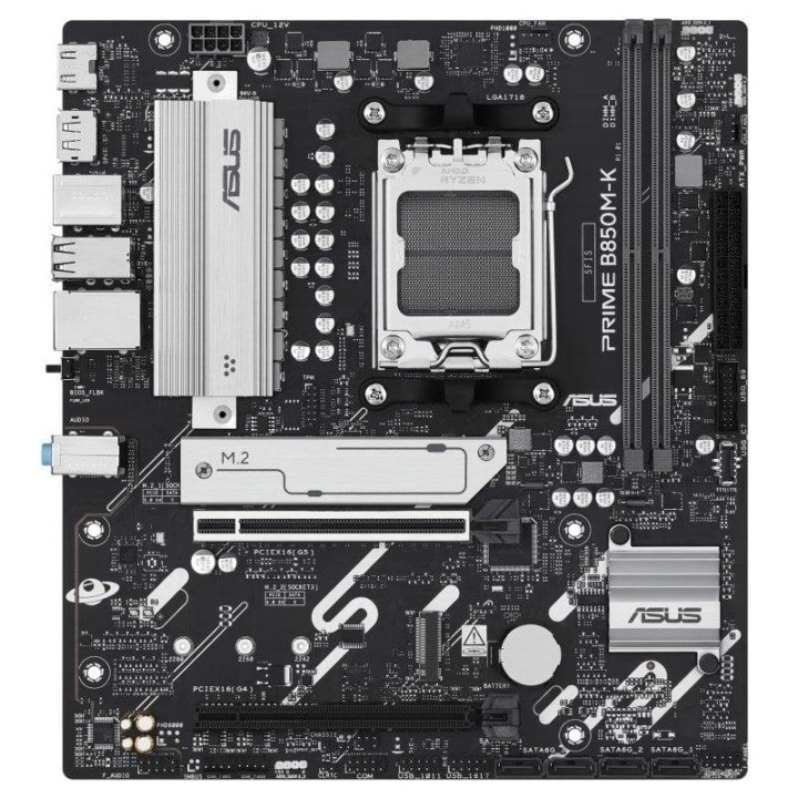 Placa Base ASUS PRIME B850M-K AMD B850 AM5 DDR5 micro ATX 2.5GbE PCIe 5.0 RGB