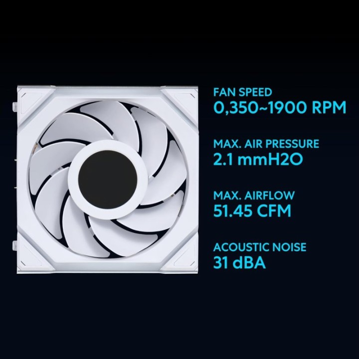 Lian Li UNI FAN SL Wireless 120 Pack Triple Ventilador Suplementario 120mm Negro