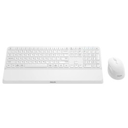 SPT6607W/16 Combo Teclado y Ratón Inalámbrico 2,4 GHz Bluetooth Teclas de Perfil Bajo Blanco