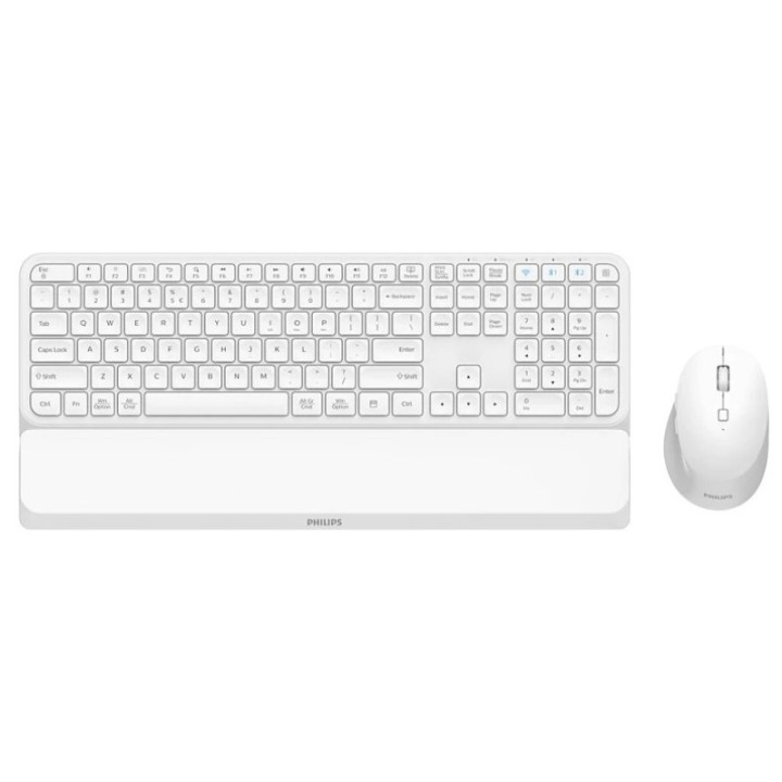 SPT6607W/16 Combo Teclado y Ratón Inalámbrico 2,4 GHz Bluetooth Teclas de Perfil Bajo Blanco