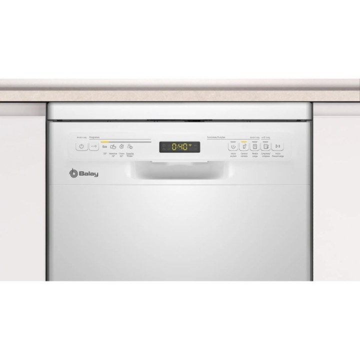 Lavavajillas Balay 3VN4030BA 10 Cubiertos E Motor ExtraSilencio Media Carga AquaStop 45cm Blanco