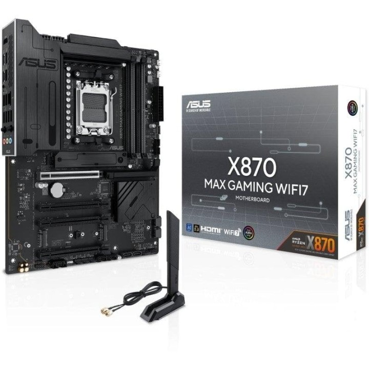 Placa Base ASUS X870 MAX GAMING X870 AM5 DDR5 ATX WiFi 7 PCIe 5.0 RGB