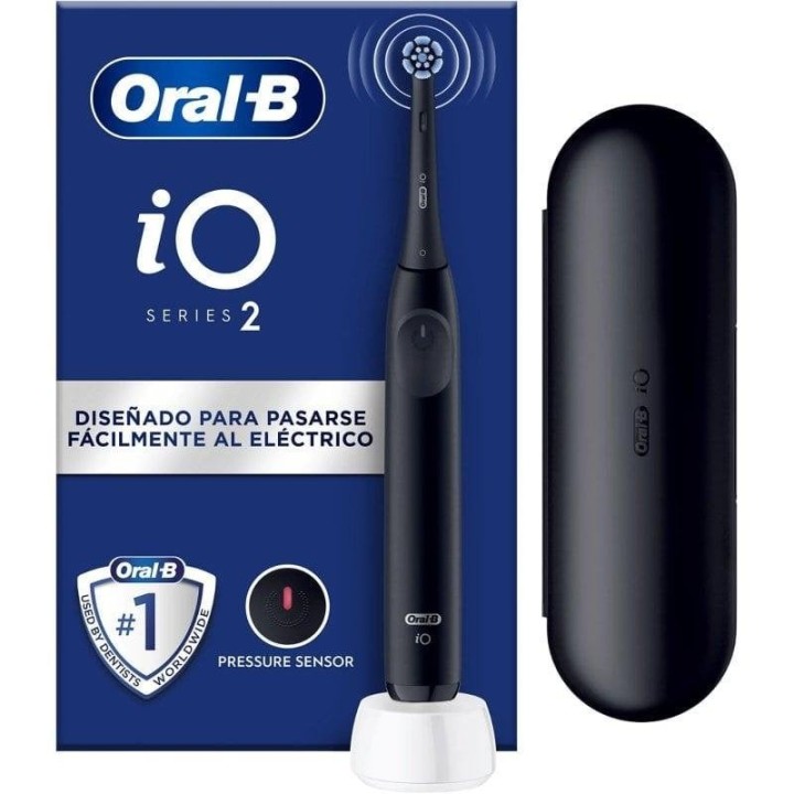 Oral-B IO2 Cepillo Dental Eléctrico Negro con Funda de Viaje