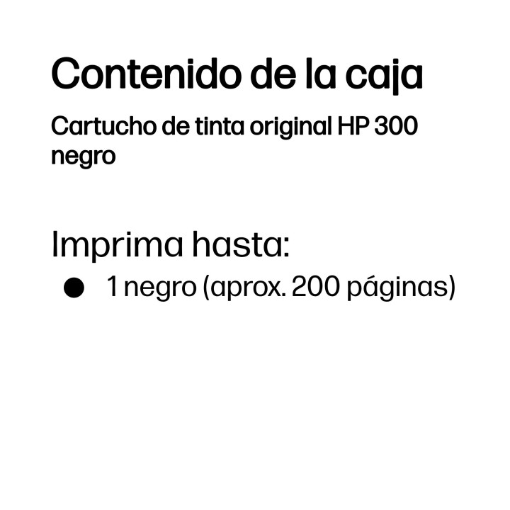 Tinta HP 300 Negro 4ml 200 páginas (CC640EE)