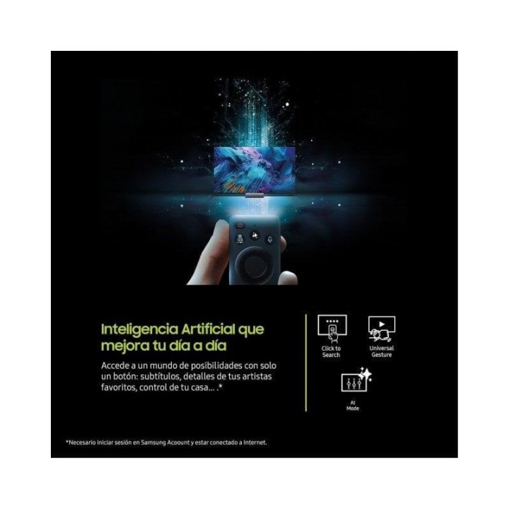 Samsung AI QLED 65" TQ65Q7FAAUXXC UltraHD 4K Quantum HDR Tizen