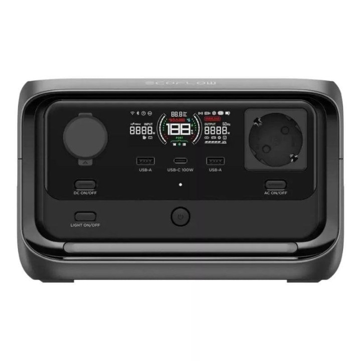 EcoFlow River 3 Plus Central Eléctrica Portátil 286Wh 600W Negra