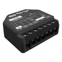 Interruptor inteligente Shelly 2P WiFi Negro inalámbrico 10A 110-240V