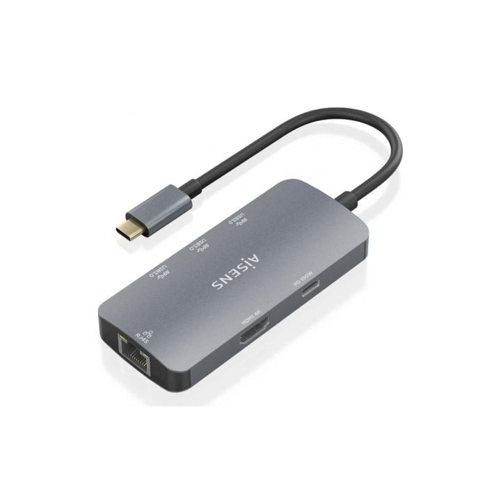 ASUC-6P019-GR Dock USB-C 6 en 1 AISENS PC