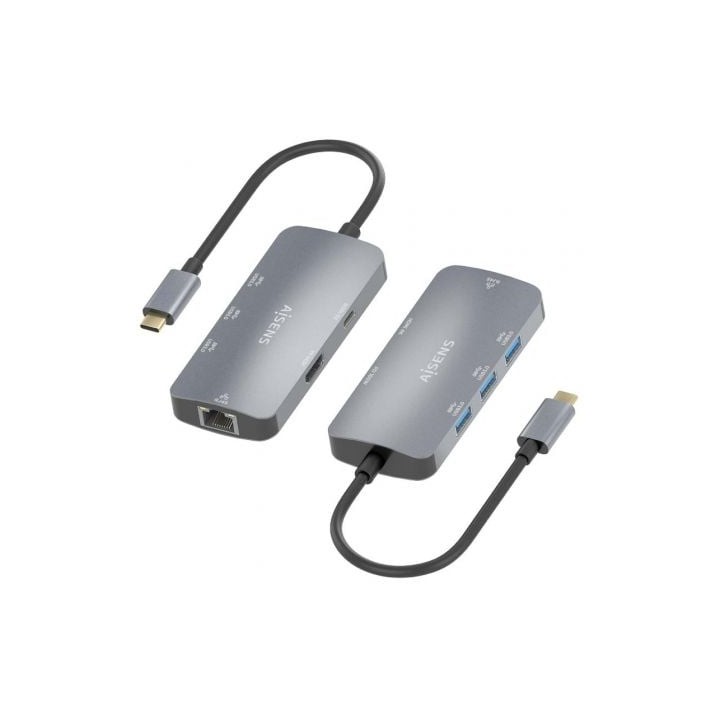 ASUC-6P019-GR Dock USB-C 6 en 1 AISENS PC