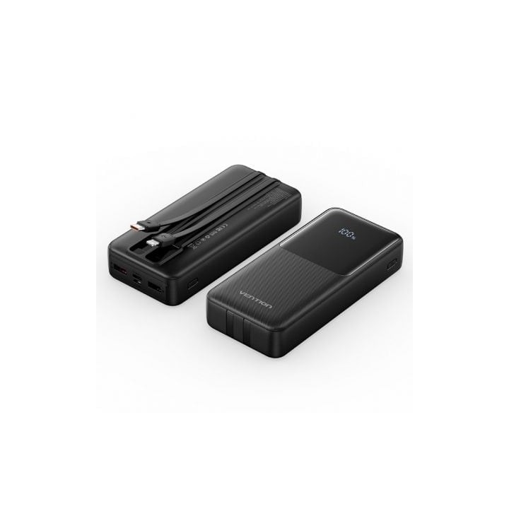 Vention FHPB0 Powerbank 20000mAh 22.5W Negra USB-A/C/Lightning/Micro-USB