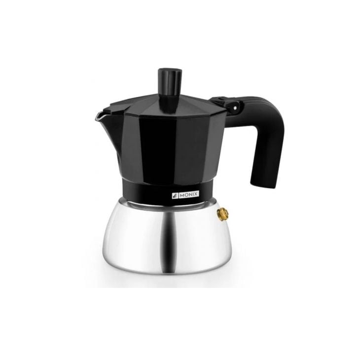 Monix Induction Inox M863009 Cafetera Italiana 9 Tazas Negra