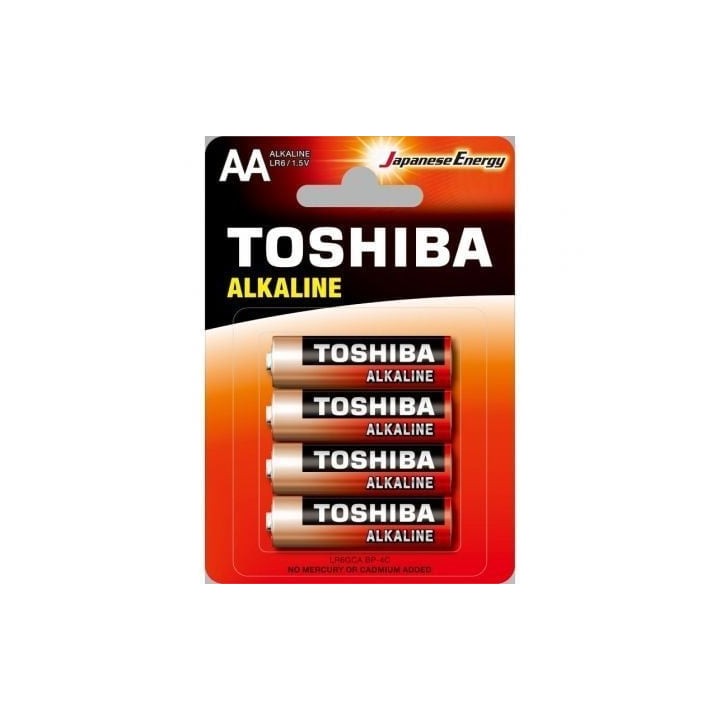 Toshiba Alkaline LR6 Pack de 4 Pilas AA Alcalinas 1.5V