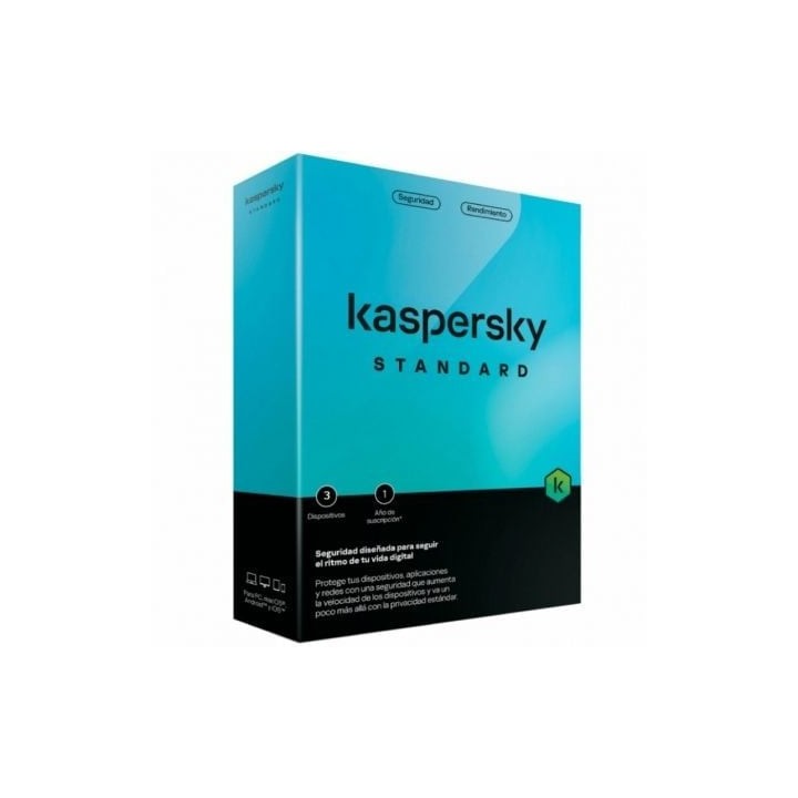 Kaspersky Standard Antivirus 3 Dispositivos 1 Año Seguridad Avanzada PC/Mac/Android/iOS