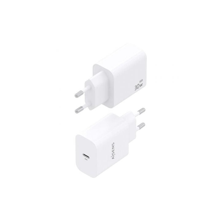 AISENS A110-0940 Cargador de Pared GaN 33W USB-C AI Inteligente Blanco