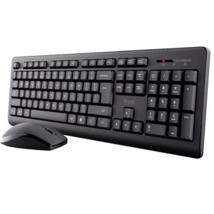 Trust Primo Wireless Deskset Pack Teclado y Ratón Inalámbricos Negro