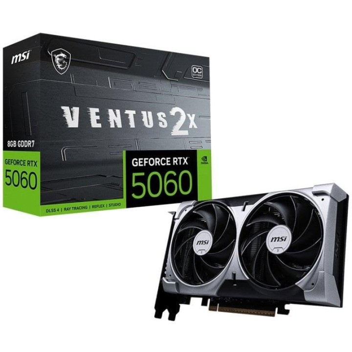 MSI GeForce RTX 5060 VENTUS 2X OC 8GB GDDR7 Reflex 2 RTX AI DLSS4