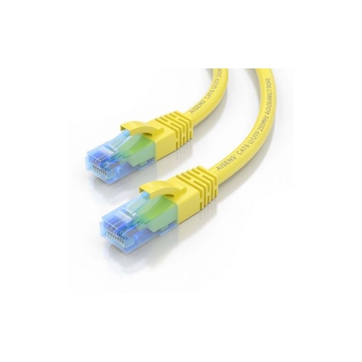 Aisens A135-0829 Cable de Red RJ45 Cat.6 25cm Amarillo