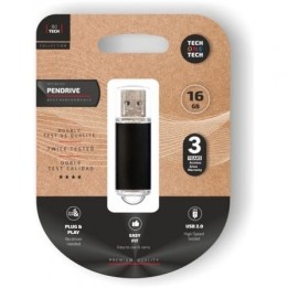Tech One Tech TEC3006-16 Basic Pendrive 16GB USB 2.0 Negro Serie Professional