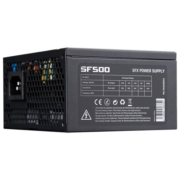 Hiditec SF500 Fuente de Alimentación SFX 500W CircuitShield Ventilador 8cm Negra