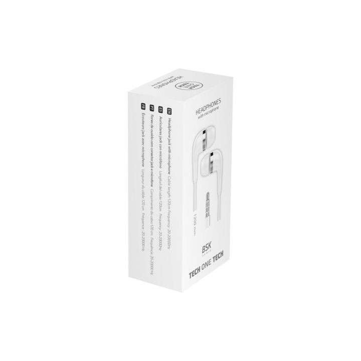 Tech One TEC2905 Auriculares Intrauditivos Micrófono Jack 3.5 Blancos