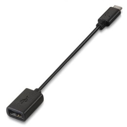 AISENS A107-0059 Cable USB 2.0 USB-C Macho a USB-A Hembra 0,15m 3A Negro