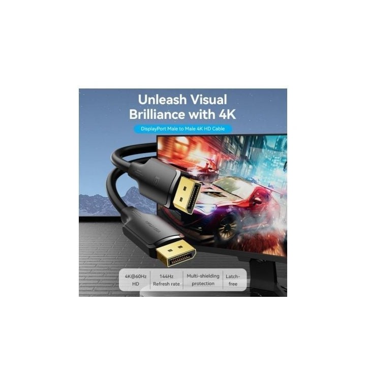 Vention HAKBF Cable DisplayPort-DisplayPort 4K 1m Negro