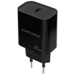 Cargador Nanocable 10.10.2010 USB-C 30W Power Delivery compacto negro