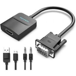 Vention ACNBD Cable Conversor VGA Macho a HDMI Hembra 1080P 50cm Negro