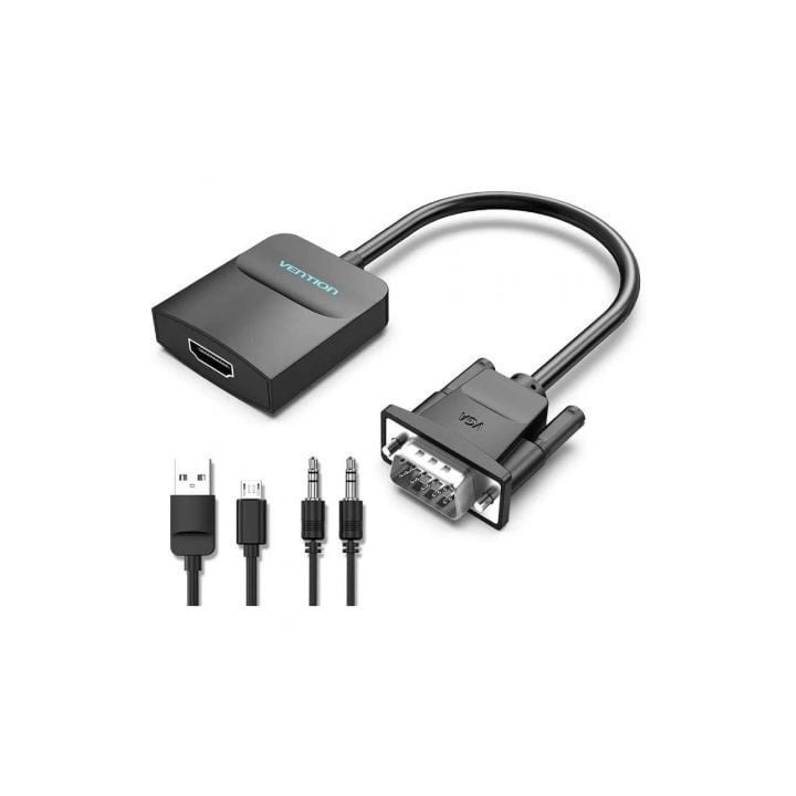 Vention ACNBD Cable Conversor VGA Macho a HDMI Hembra 1080P 50cm Negro