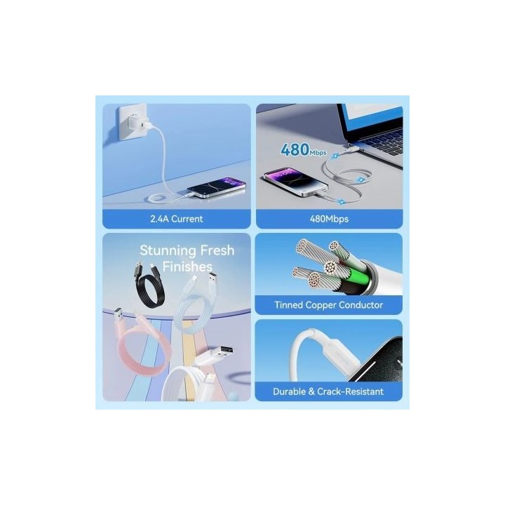 Vention LAMBF Cable USB 2.0 Lightning 480Mbps 1m Negro