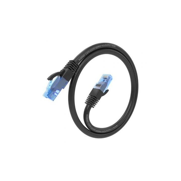 Aisens A135-0841 Cable Red RJ45 Cat.6 UTP AWG26 CCA 50cm Negro